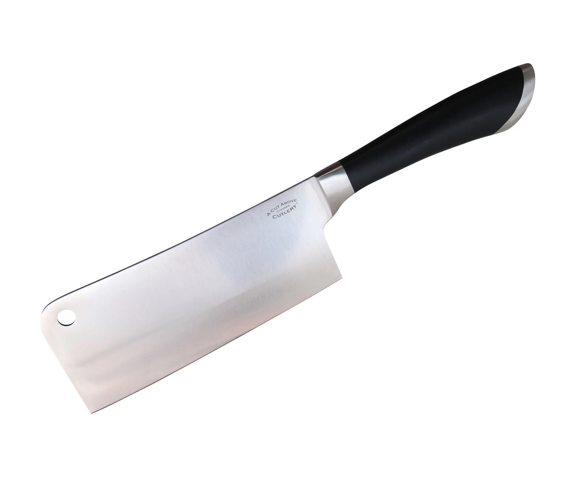 A Cut Above Cutlery Cleaver For Meat And Vegetables Chop, Butcher At Home Like A Professional, Safe and Comfortable Handle Can Not Come Loose, 7 Inch Stainless Steel Blade Keeps Food Tasting Fresh