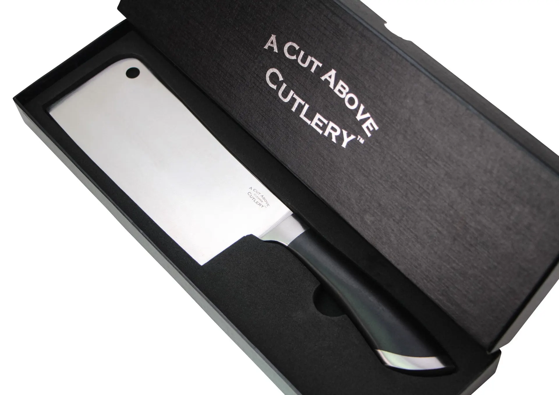 A Cut Above Cutlery Cleaver For Meat And Vegetables Chop, Butcher At Home Like A Professional, Safe and Comfortable Handle Can Not Come Loose, 7 Inch Stainless Steel Blade Keeps Food Tasting Fresh