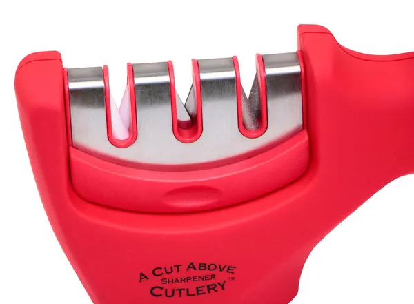 3 Stage Knife Sharpener - Sharpens Steel and Ceramic Knives Quickly and Accurately